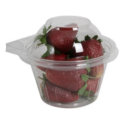 Inline Plastics Safe-T-Fresh Tamper Evident & Tamper Resistant 8 oz. Clamshell Cup with Dome Lid - #TS8CCRD Inline Plastics