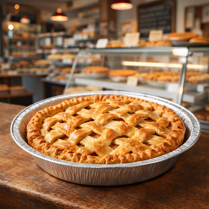 9" Heavy-Duty Deep Disposable Aluminum Foil Pie Pan - #977