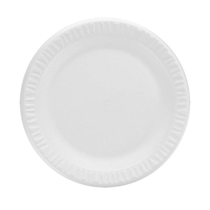 9" XPS Laminated White Foam Plate - #9PWQR