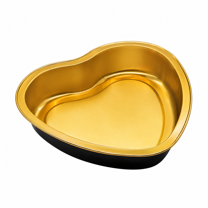 8 oz. Individual Sized Disposable Heart Shaped Foil Dessert Pan -  #A255NL