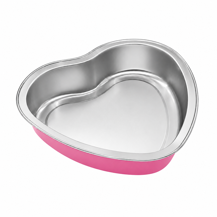 8 oz. Individual Sized Disposable Heart Shaped Foil Dessert Pan -  #A255NL