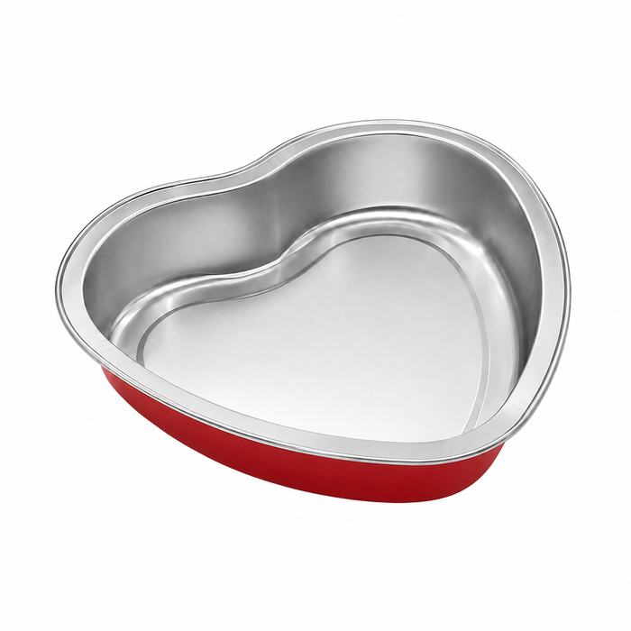 8 oz. Individual Sized Disposable Heart Shaped Foil Dessert Pan -  #A255NL