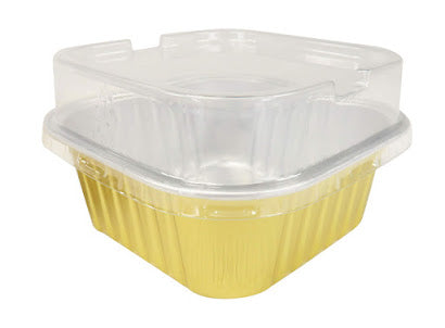 Plastic Lid for 6 Ounce Square Colored Aluminum Dessert Pan #PL-A31