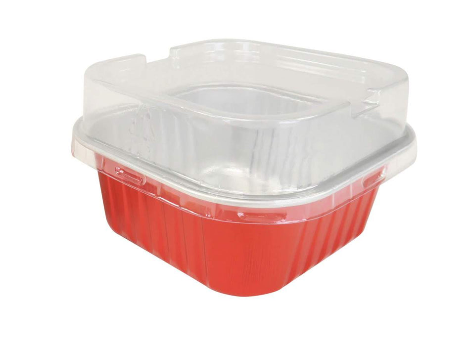 Plastic Lid for 6 Ounce Square Colored Aluminum Dessert Pan #PL-A31