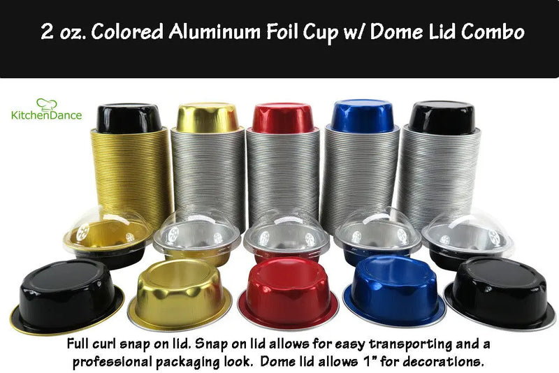 disposable aluminum foil 2 oz. mini baking pan, dessert cup, individual serving size food serving cup