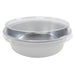 8 oz. Smooth wall Disposable Round Foil Pan with Snap-on Plastic Lid  #A42P KitchenDance