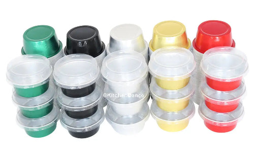 disposable aluminum foil  1½ ounce dessert cups, individual serving size