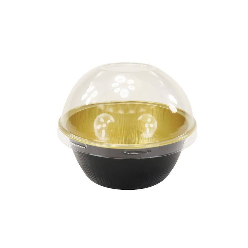4 oz. Colored Foil Ramekins / Baking Cups with Plastic Lid - #A50P