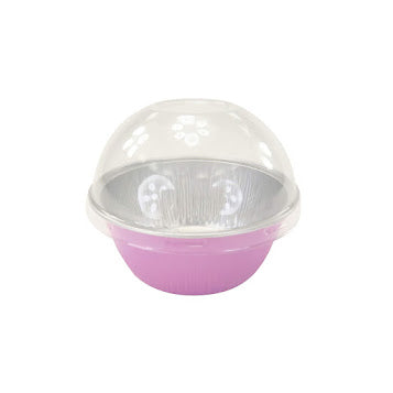 4 oz. Colored Foil Ramekins / Baking Cups with Plastic Lid - #A50P