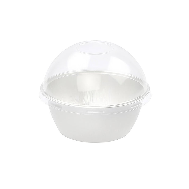 4 oz. Colored Foil Ramekins / Baking Cups with Plastic Lid - #A50P