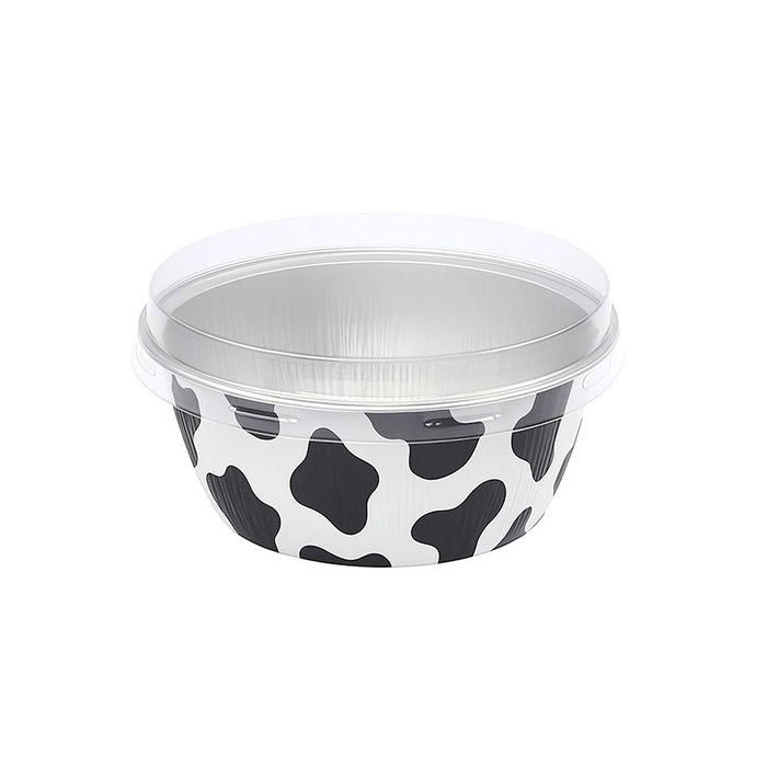 4 oz. Colored Foil Ramekins / Baking Cups with Plastic Lid - #A50P