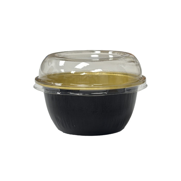 4 oz. Disposable Foil Ramekins with Hybrid Lid - #A50-B&G-HL