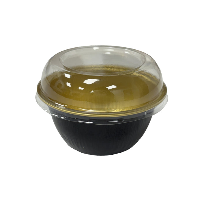 4 oz. Disposable Foil Ramekins with Hybrid Lid - #A50-B&G-HL