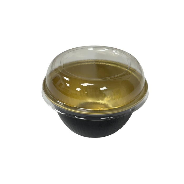 4 oz. Disposable Foil Ramekins with Hybrid Lid - #A50-B&G-HL