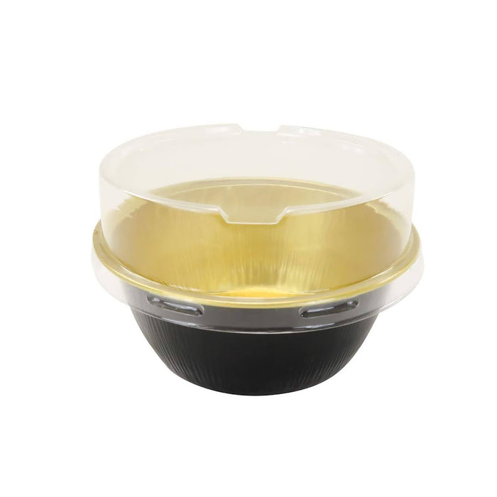 4 oz. Colored Foil Ramekins / Baking Cups with Plastic Lid - #A50P