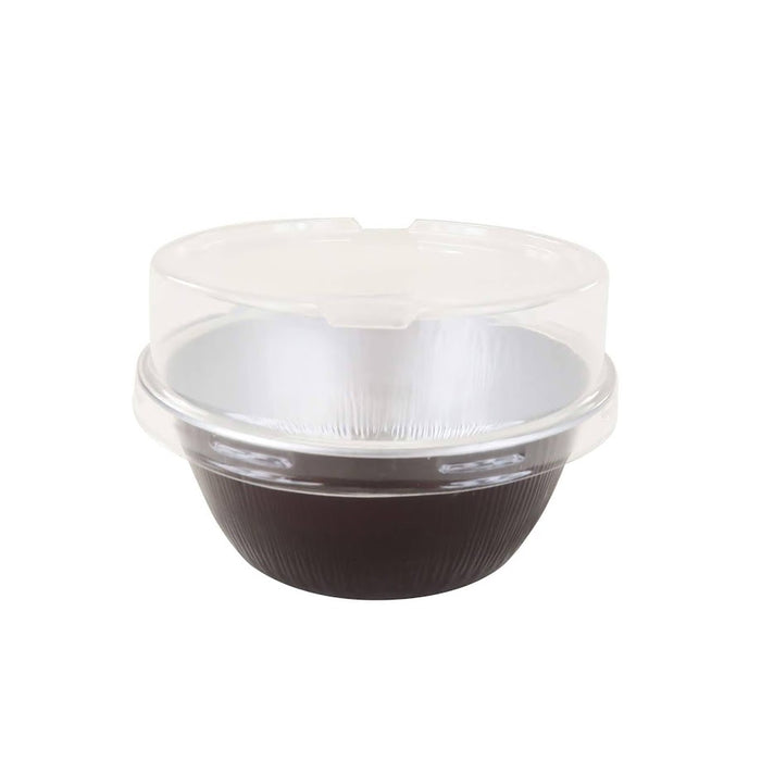 4 oz. Colored Foil Ramekins / Baking Cups with Plastic Lid - #A50P