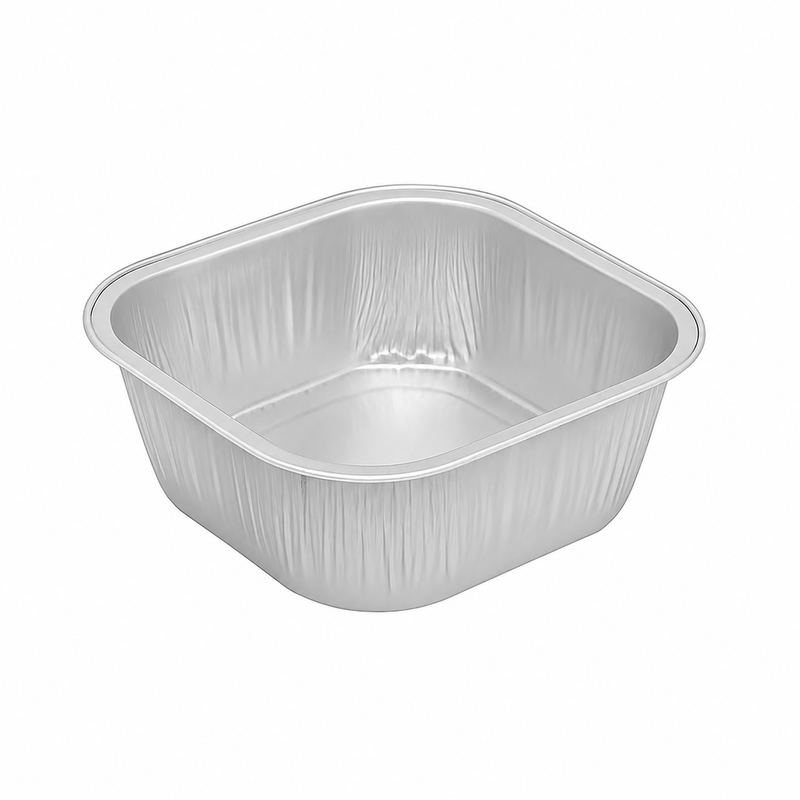 4" Square Colored Aluminum Foil Dessert Pan #A6NL