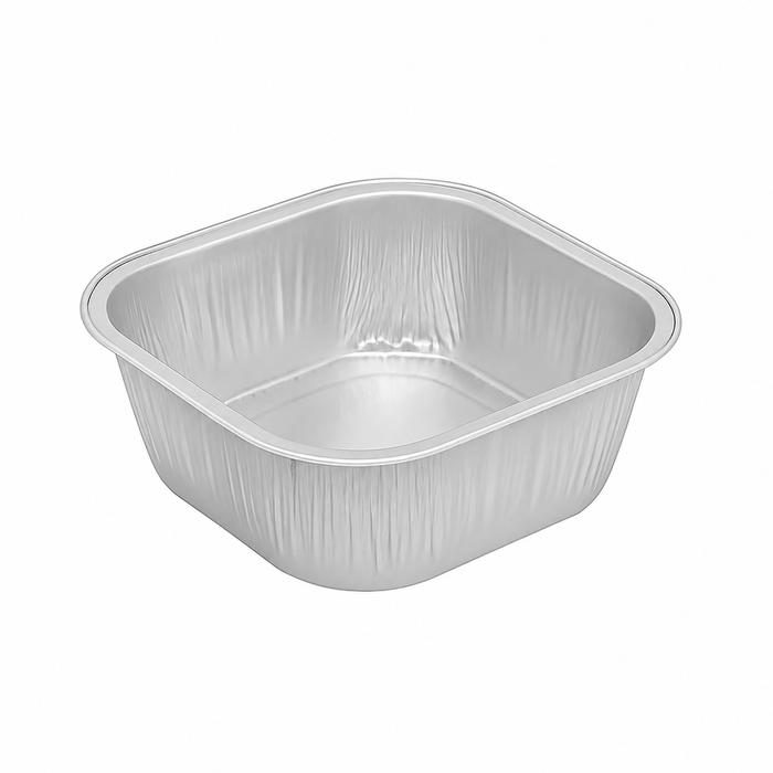 4" Square Colored Aluminum Foil Dessert Pan #A6NL