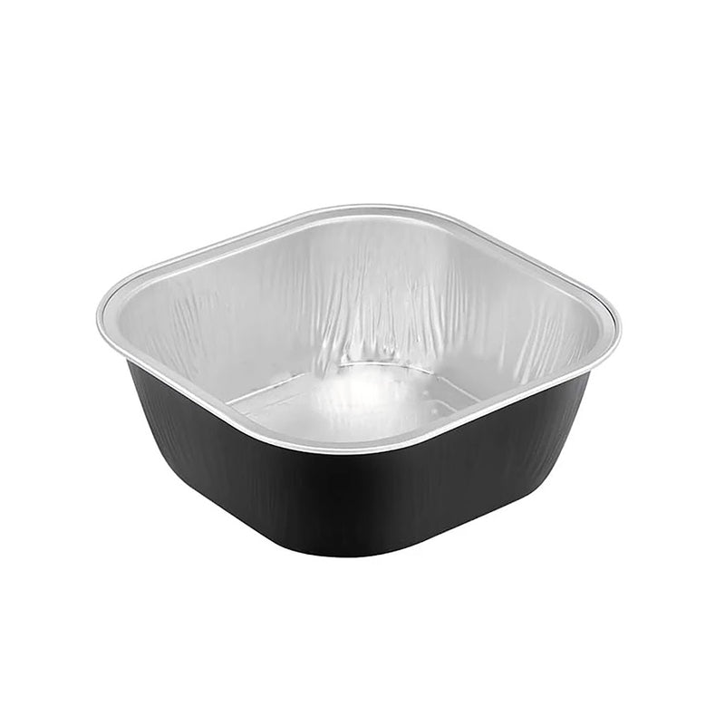 4" Square Colored Aluminum Foil Dessert Pan #A6NL
