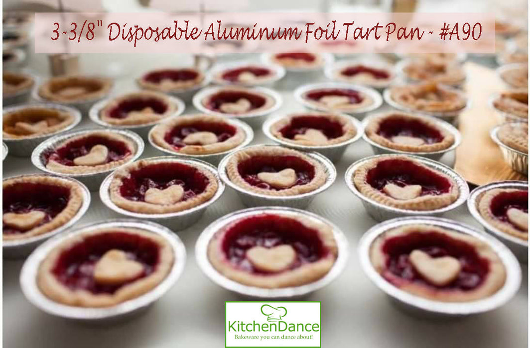 D & W Fine Pack - 3⅜" Disposable Aluminum Foil Tart Pan -  #A90