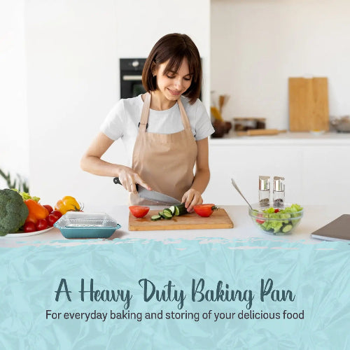 Colored Aluminum 1½ lb. Foil Deep Carryout Pan with Plastic Lid  #7650P KitchenDance