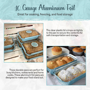 Colored Aluminum 1½ lb. Foil Deep Carryout Pan with Plastic Lid  #7650P KitchenDance
