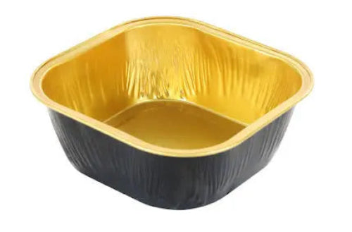 4" Square Colored Aluminum Foil Dessert Pan #A6NL KitchenDance