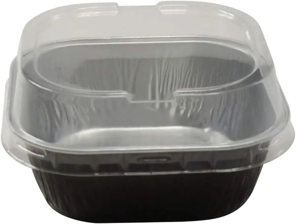 4" Square Colored Aluminum Foil Dessert Pan with Snap-On Plastic Lid   #A6P KitchenDance