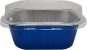 4" Square Colored Aluminum Foil Dessert Pan with Snap-On Plastic Lid   #A6P KitchenDance