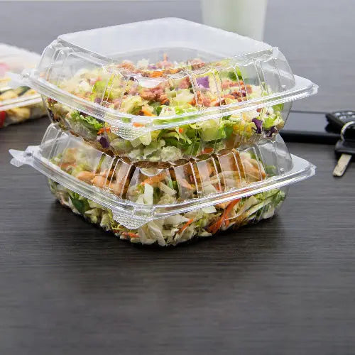 Dart 8" Clear Medium OPS Plastic Container - #C90PST1
