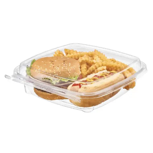 microwavable and dishwasher safe plastic clamshell to go containers perfect for restaurants