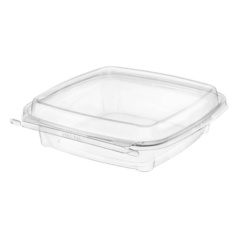 Safe-T-Chef 44 oz. Tamper Resistant 9 x 9" Microwavable Clamshell Takeout Container