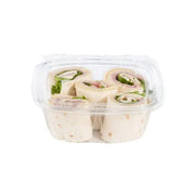 Dart 12 oz. Clear PET Plastic Tamper Evident & Tamper Resistant Container w/ Flat Lid - #CH12DEF Dart Container