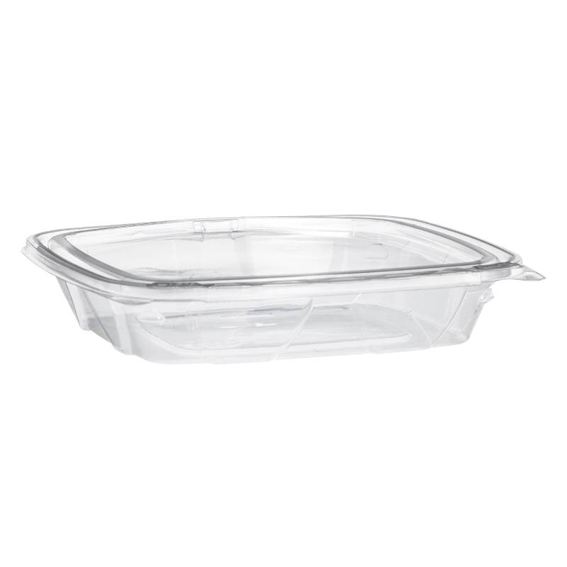 16–20 oz. PET Plastic Tamper-Evident/Resistant Clear Container with Flat Lid - #CH1620DSF