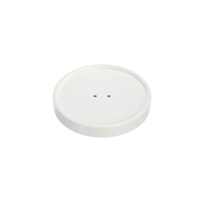 Dart 16 oz. White DSP Paper Spiral Wound Vented Lid - Sleeve of 25 - #CH16A-4000