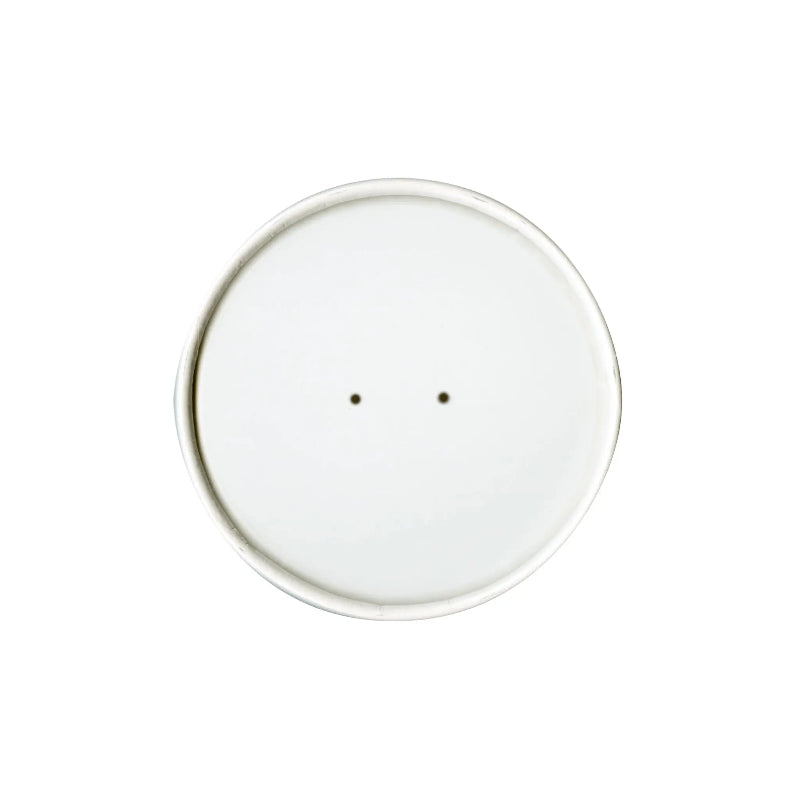 Dart 16 oz. White DSP Paper Spiral Wound Vented Lid - Sleeve of 25 - #CH16A-4000