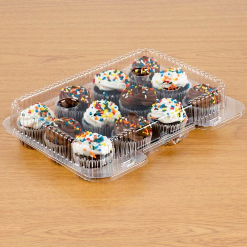 Contenedor de plástico transparente para cupcakes, 12 unidades, n.° CPC-212