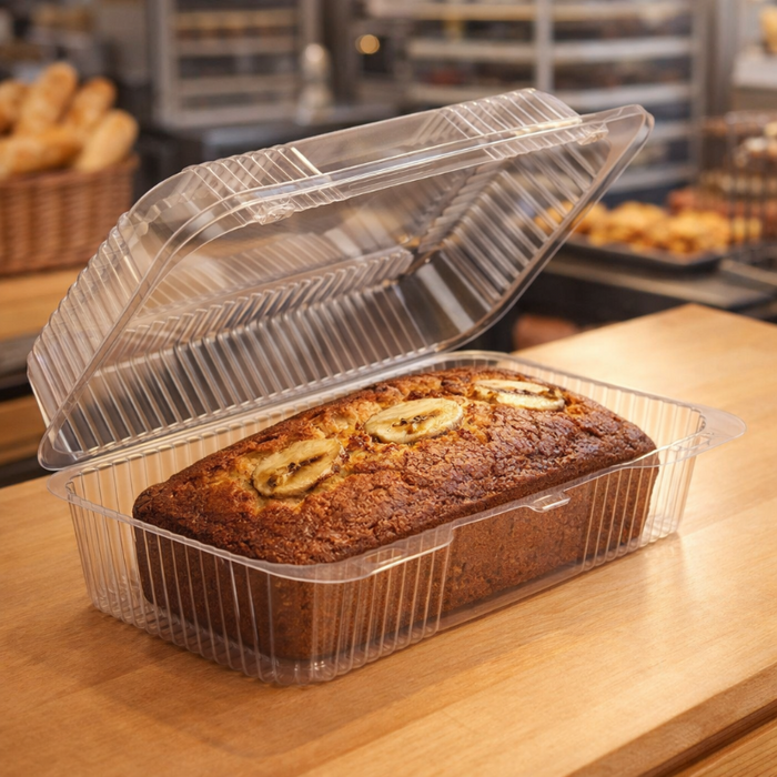 10" x 5" Disposable Cookie/ Danish Plastic Bakery Container - #CPC-41