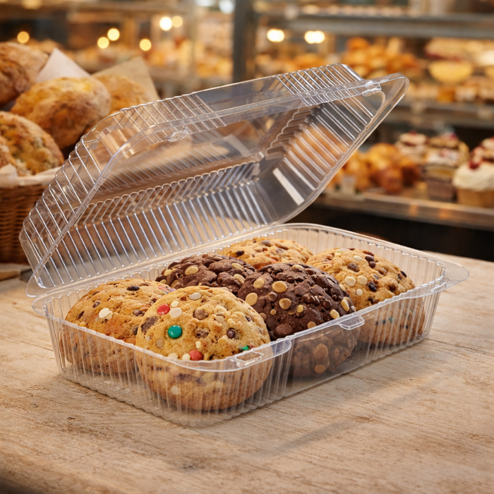 10" x 5" Disposable Cookie/ Danish Plastic Bakery Container - #CPC-41