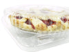 6" clamshell pie container - clear plastic - standard dome height 