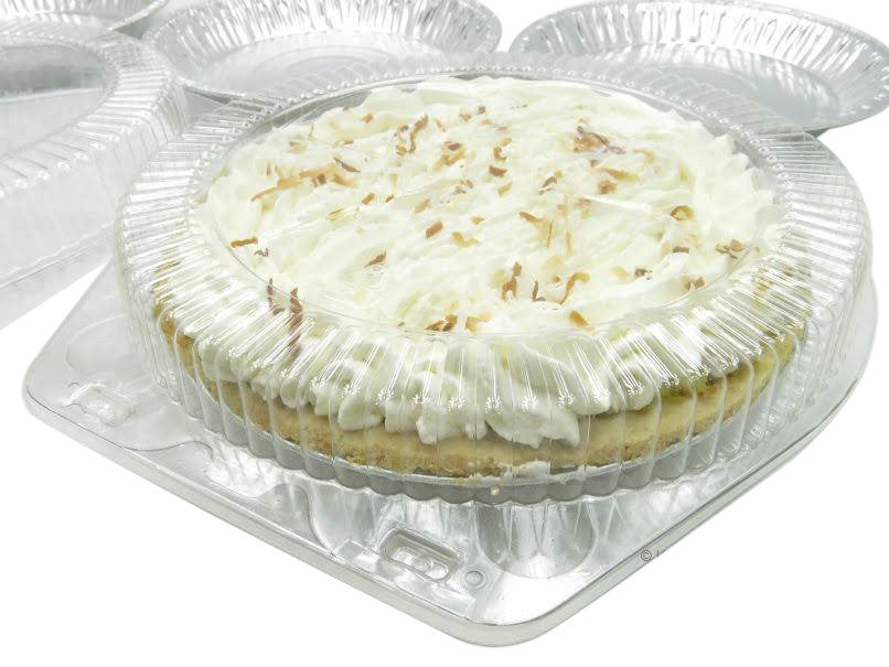 9" pie container - clear plastic clamshell 