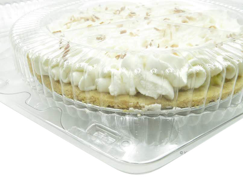 9" pie container - clear plastic clamshell 