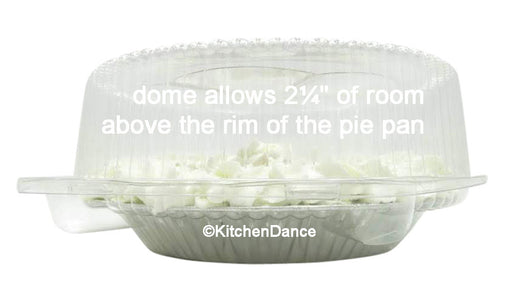 8" pie container - clear plastic clamshell - high dome