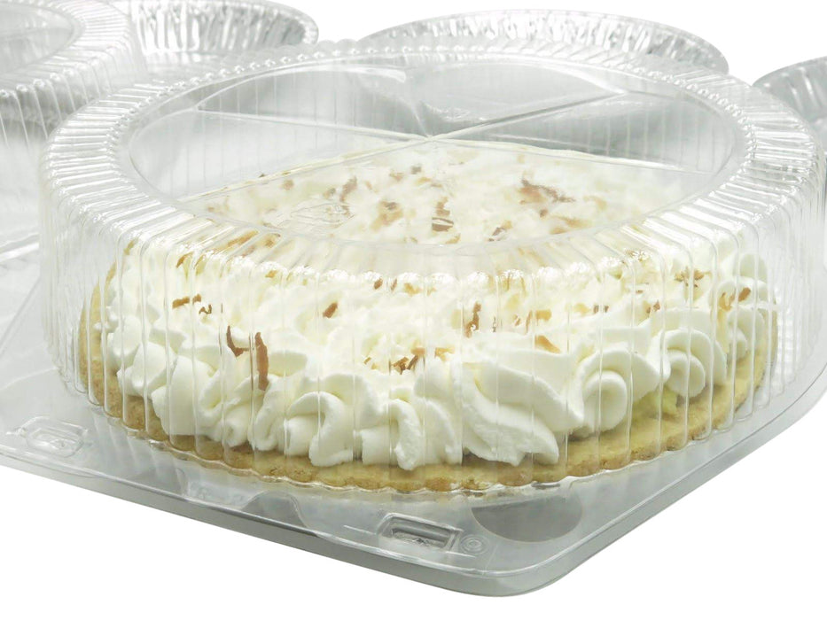 9" pie container - clear plastic clamshell - high dome 