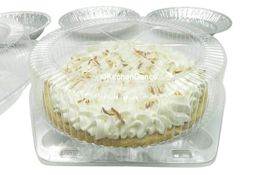 9" pie container - clear plastic clamshell - high dome 