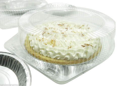 10" pie container - clear plast clamshell - high dome 