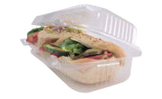 plastic sandwich / Danish container, 12" long food container 