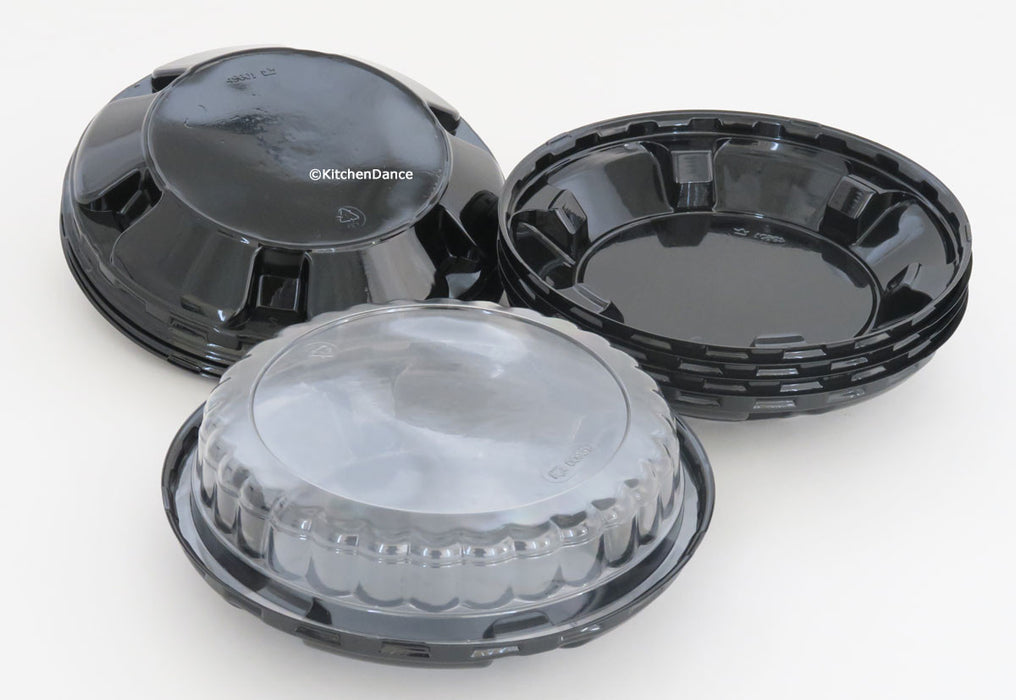 disposabe 2 piece plastic 6" pie pan container