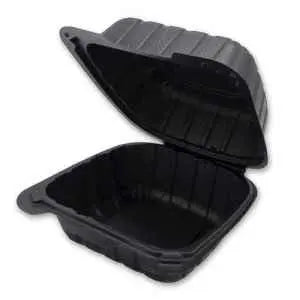 6 x 6 x 3 MFPP 1 Compartment Hinged Take Out Containers D&W Fine Pack