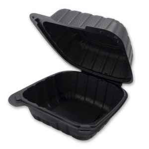 6 x 6 x 3 MFPP 1 Compartment Hinged Take Out Containers